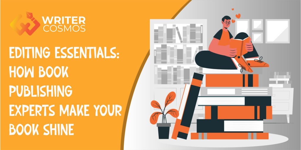 Editing Essentials: How Book Publishing Experts Make Your Book Shine Editing Essentials: How Book Publishing Experts Make Your Book Shine Imagine pouring your heart and soul into writing a book. You’ve crafted your story, developed your characters, and now you’re eager to share it with the world. But before you hit publish, there’s a crucial step: editing. Just like a sculptor refines a piece of marble, editing transforms your raw manuscript into a polished masterpiece. This is where book publishing experts, also known as editors, come in. They possess the keen eye and skilled hand to enhance your manuscript, making your story shine brighter. This guide explores the three main editing stages – developmental, copyediting, and proofreading – helping you understand how each contributes to a professional final product. The Three Stages of Editing Think of editing as a three-part journey, each stage building upon the last. Let’s delve into these stages: A. Developmental Editing Think of developmental editing as the foundation for your book. It looks at the big picture – your story’s structure, plot, character development, and overall flow. They’ll help you identify areas for improvement, such as: Strengthening character motivations: Does your protagonist have a clear goal, and are their actions believable? Tightening plot pacing: Does the story move at a steady, engaging rhythm? Ensuring a clear and consistent storyline: Does your plot have any logical gaps or inconsistencies? A developmental editor, your expert guide, will help strengthen your story’s core. They might suggest ways to deepen character motivations, tighten plot pacing for suspense, or ensure a satisfying resolution. Their focus is on making your story resonate with readers. For example, if a scene feels clunky, a developmental editor might suggest restructuring it for a smoother flow. Or, if a character’s actions seem out of place, they might recommend revising their motivations to ensure consistency. This stage is all about making your story the best it can be. By offering insightful suggestions, a developmental editor empowers you to take your story to the next level. B. Copyediting Once your story’s foundation is solid, it’s time for copyediting. Here, the focus shifts to the language itself – sentence structure, grammar, word choice, and consistency. A skilled copyeditor ensures your writing is: Clear and concise: Does your writing effectively convey your message without unnecessary wordiness? Grammatically correct: Are your sentences free of errors in punctuation, subject-verb agreement, and verb tense? Error-free: Are there any typos or spelling mistakes lurking in your manuscript? A copyeditor, your language maestro, ensures your writing is clear, concise, and error-free. They’ll catch and correct things like comma splices, subject-verb agreement issues, or awkward phrasing. They’ll also ensure consistency in terminology and style throughout your book. Imagine a sentence that reads, “John walked quickly, his heart pounding in his chest, as he raced towards the mysterious mansion.” A copyeditor might suggest, “John sprinted, heart hammering, towards the looming mansion.” This keeps the meaning while using strong verbs and imagery for a more impactful read. A meticulous copyeditor polishes your writing, ensuring a professional and error-free final product. C. Proofreading Proofreading is the final polish before your book goes out into the world. Think of it like catching those last specks of dust before displaying your masterpiece. They ensure your book is: Typo-free: Are there any stray letters or missing words? Punctuation-perfect: Are commas, semicolons, and periods all in the right places? Formatted consistently: Does your book adhere to industry standards for font size, line spacing, and margins? A proofreader, your painstaking guardian, accurately scans your manuscript for typos, punctuation errors, and any formatting mistakes that might have slipped through. They’ll ensure your book is presented professionally, free from any distractions that could distract readers from the story. For example, a proofreader might catch a missing hyphen in a compound adjective, a typo in a character’s name, or an inconsistent font size. Their keen eye guarantees a professional final product that reflects the quality of your writing. A thorough proofreading guarantees a polished final product, free of any last-minute errors that could distract your readers. Finding the Right Editor for You Now that you know the different types of editing, let’s explore finding the right editor, aka book publishing experts. There are two main options: freelance editors who work independently or in-house editors (book publishing experts) employed by publishing companies. Both offer valuable expertise. Freelance Editors: Freelance editors can provide flexibility and cater to specific needs. Online directories, author communities, and recommendations from fellow writers can help you find qualified freelancers. Consider factors like experience with your genre, budget, and editing style when selecting a freelancer. In-House Editors at Publishing Companies: In-house editors, on the other hand, offer the experience and resources of a publishing company. However, working with them often requires navigating the traditional publishing process. Here are some tips for finding the perfect editor: Online Directories: Several online directories list freelance editors, allowing you to browse profiles and compare rates. Recommendations: Seek recommendations from fellow authors or writing communities. Clear Communication: Once you’ve chosen an editor, clearly communicate your expectations and goals for editing. Remember, a good editor-author relationship is key to a successful edit. The key is clear communication, regardless of your choice. Discuss your expectations, budget, and any specific areas where you need help. A good editor will become your partner, offering valuable insights while respecting your vision. The Editing Process: What to Expect The editing process typically follows a basic workflow: Initial Communication: Discuss your manuscript and editing needs with your chosen editor. Providing the Manuscript: Share your manuscript electronically in your editor’s preferred format. Receiving Feedback: The editor will analyze your manuscript and provide detailed feedback with suggestions for improvement. Revisions: Based on the feedback, you’ll revise your manuscript, incorporating the editor’s suggestions while staying true to your vision. Open communication is key here. Ask questions, discuss suggested revisions, and ensure you understand the reasoning behind them. While being receptive to feedback is important, remember it’s your story. Be prepared to collaborate while staying true to your vision. The editing process should be an enriching experience that takes your book to the next level. Common Editing Myths Debunked: Myth #1 Editing Makes My Book Sound Generic Reality: A good editor actually helps you find your unique voice. They’ll highlight areas where your writing shines and suggest ways to strengthen it. Editing isn’t about turning your story into a cookie-cutter template. It’s about removing any clutter or inconsistencies that might distract readers from your true voice and message. A skilled editor acts as a guide, helping you refine your writing style while ensuring clarity and impact. Myth #2 Editing is Only for Fixing Typos Reality: Editing goes far beyond catching typos and grammatical errors. It’s a multi-layered process that tackles different aspects of your writing. Developmental editing focuses on the big picture, like strengthening your plot, character development, and overall flow. Copyediting ensures your sentences are clear, concise, and grammatically sound. Proofreading, the final step, catches typos, punctuation mistakes, and formatting inconsistencies. Each stage plays a crucial role in transforming your manuscript into a polished, professional book. Myth #3 I Can Edit My Own Book Well Enough Reality: While self-editing is a valuable first step, there’s a limit to how effectively you can edit your own work. Having spent so much time with your manuscript, you might miss areas that need improvement. A fresh perspective from a professional editor can be invaluable. They can identify repetitive phrases, awkward sentence structures, or inconsistencies you might overlook. Additionally, editors have a keen eye for detail and can catch those pesky typos or formatting errors that easily slip by during self-editing. Myth #4 Editing is Too Expensive Reality: Editing is an investment in your book’s success, and there are options to fit various budgets. Consider self-editing as a starting point to identify areas for improvement before working with a professional. There are also online grammar checkers and style guides that can help with basic editing. Additionally, many editors offer tiered service packages, allowing you to choose the level of editing that aligns with your needs and budget. Remember, even a basic level of editing can significantly improve the quality of your book. Myth #5 Editing Takes Away My Creative Control Reality: A good editor acts as a collaborator, not a dictator. They offer suggestions and feedback, but the final decision about your story always remains yours. The editing process should be a conversation where you discuss their recommendations and decide how to incorporate them into your vision. While being open to feedback is important, don’t hesitate to speak up if you disagree with a suggestion. Ultimately, editing aims to enhance your story, not rewrite it. You’ll maintain complete creative control while benefiting from the editor’s expertise, resulting in a book you can be truly proud of. Wrapping It Up! Editing is essential in transforming your manuscript into a professional, polished book. Each editing stage plays a crucial role in achieving that goal. From laying the story’s foundation to ensuring clear writing and a flawless final product, editing elevates your book. By working with book publishing experts – editors – you can take your story from good to great, ready to captivate readers. Ready to elevate your manuscript and take your book to the next level? Don’t underestimate the power of professional editing! Here at Global Book House, we have a team of experienced book publishing experts, including developmental editors, copyeditors, and proofreaders. We’re passionate about helping authors like you turn their dreams into published works. Contact us today to learn more about our editing services and how we can help you make your book shine! Bonus Tip Self-Editing Before Working with an Editor Before working with an editor, consider self-editing your manuscript. This can involve: Proofreading for typos and grammatical errors Ensuring consistency in character names, locations, and timelines Asking trusted friends or beta readers for feedback Self-editing can address basic issues, making the professional editor’s job easier and potentially more cost-effective By understanding the editing process and utilizing professional editing services, you’re well on your way to achieving your publishing goals. Remember, a polished manuscript is a key ingredient for a successful book. Happy writing and happy editing!