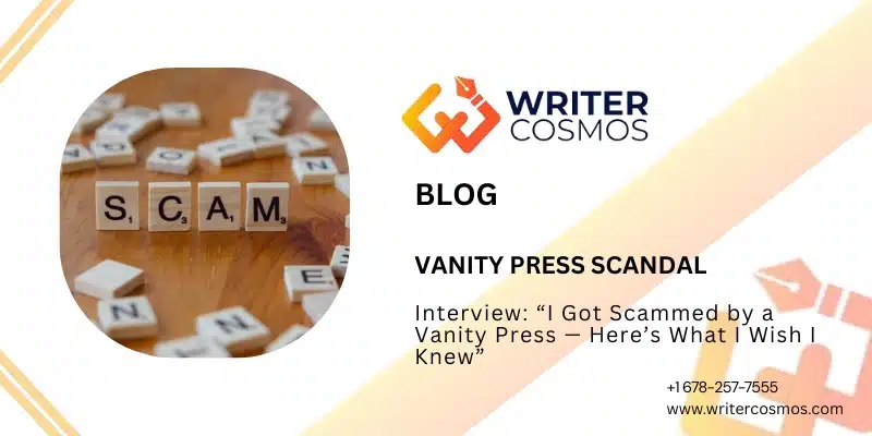Interview: “I Got Scammed by a Vanity Press — Here’s What I Wish I Knew”