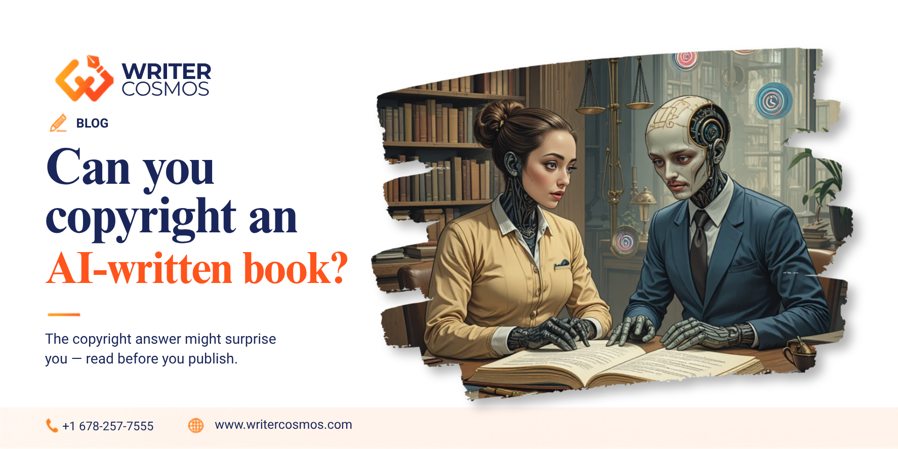 Can you copyright an AI-written book?